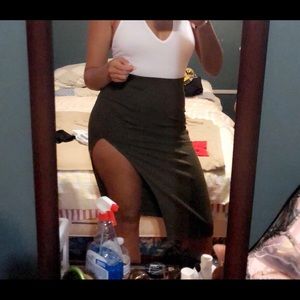 F21 Olive green skirt!